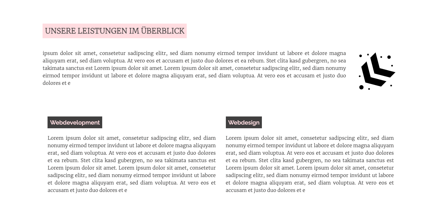 Website Startseite eines Bumengeschäfts