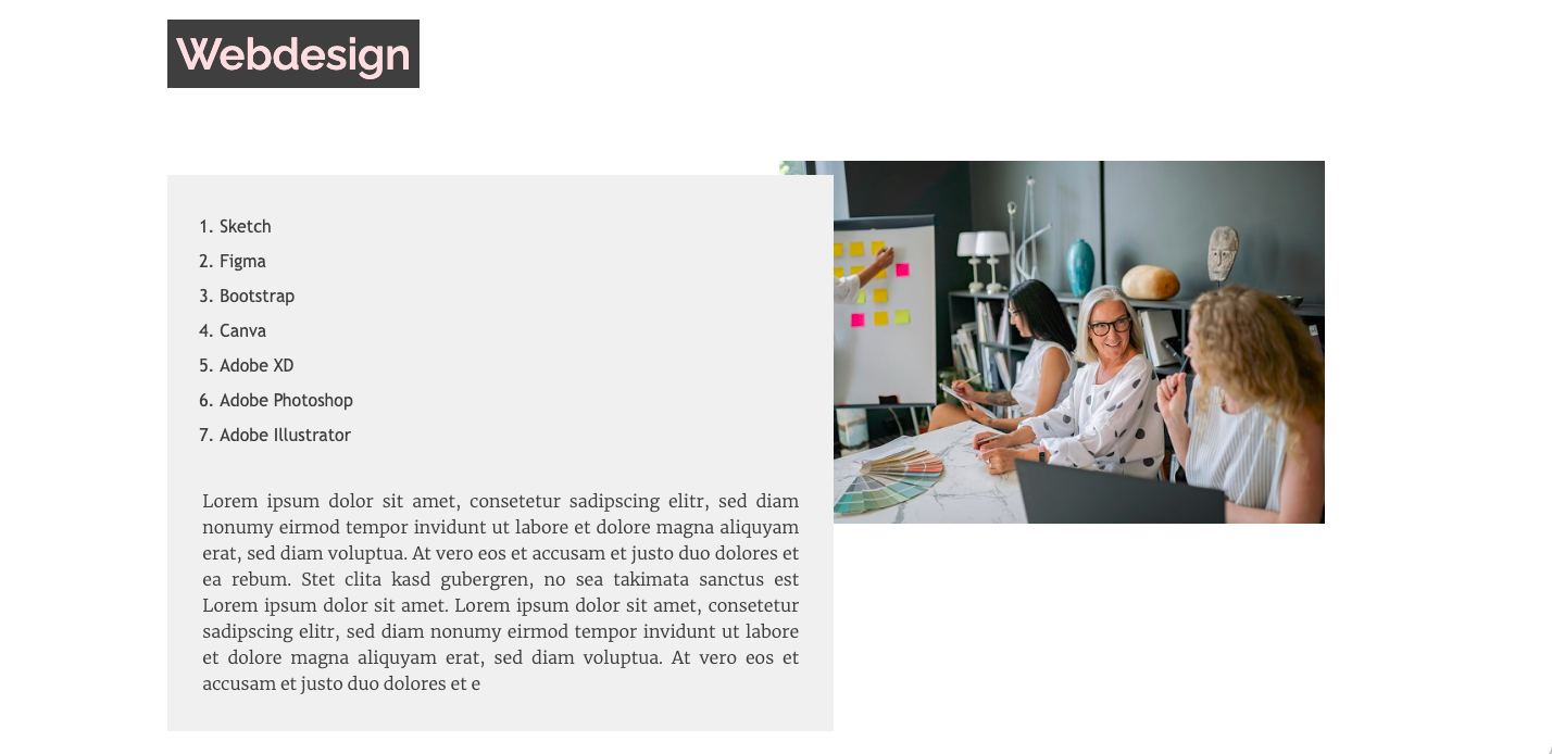 Website- Projektvorstellung zeigt Onlineshop eines Blumengeschäft mit vier Kategorien Blumensträuße, Garten und Balkon, Zimmerpflanzen und Wohnaccessoires