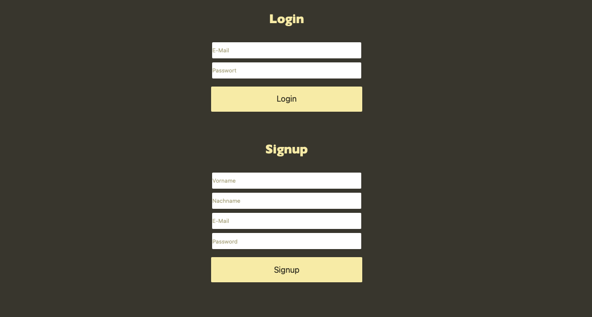 Signup- und Login- System